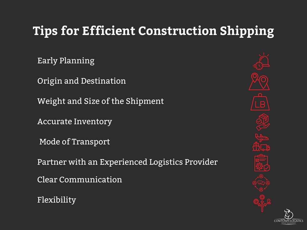 Tips for Efficient Construction Shipping