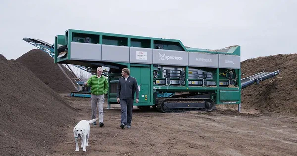 Marshall Dow and Aaron Fields with their dog.