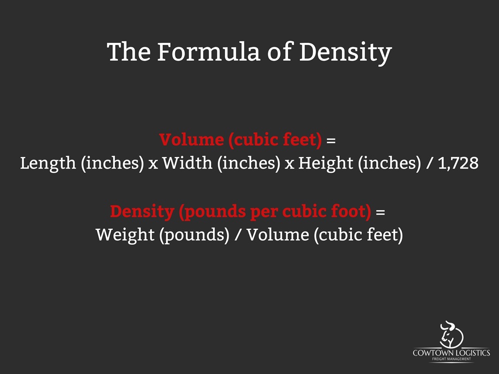 the formula of density
