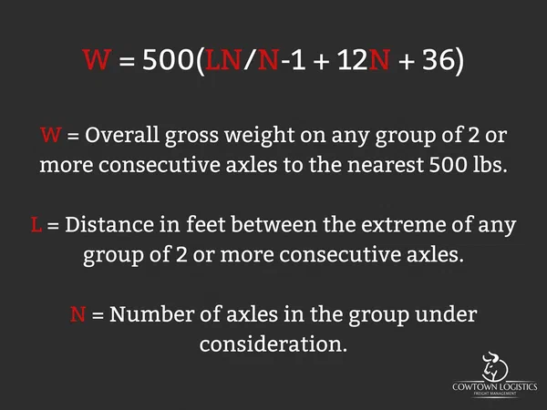 Understanding axle weight limits and the federal bridge formula Understanding axle weight limits and the federal bridge formula