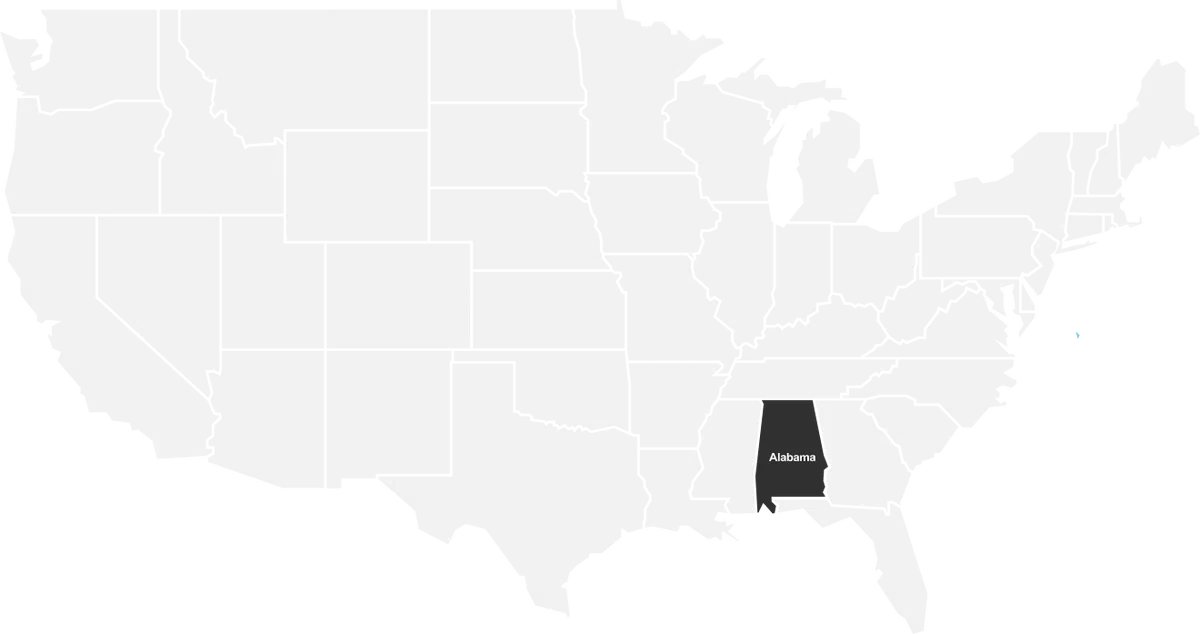 Alabama freight coverage map Alabama freight coverage map